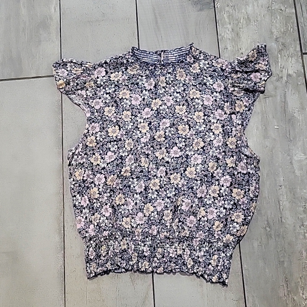 Laundry  floral short blouse size large #6
